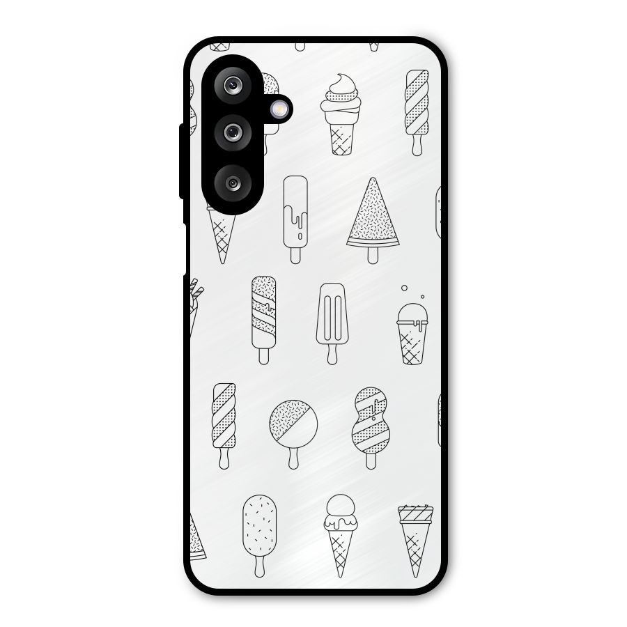 Ice Cream Lines Metal Back Case for Galaxy M36