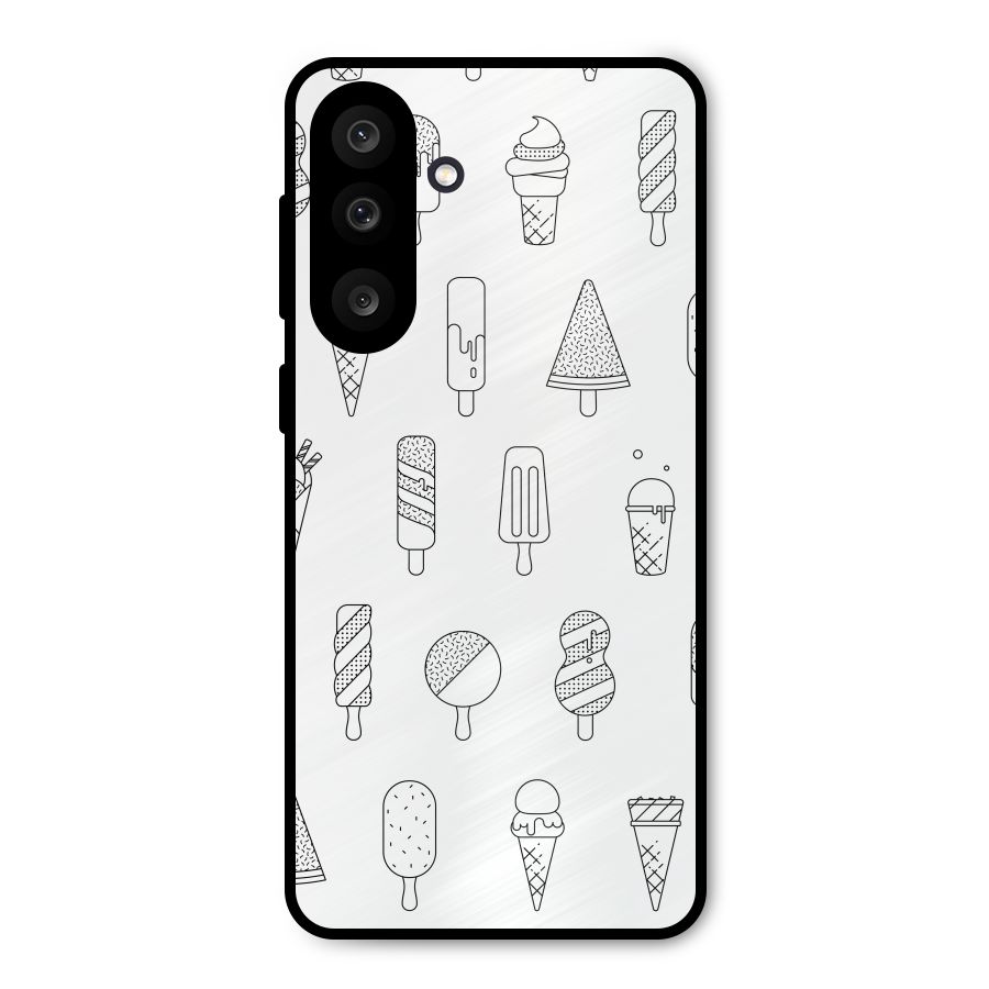 Ice Cream Lines Metal Back Case for Galaxy M56