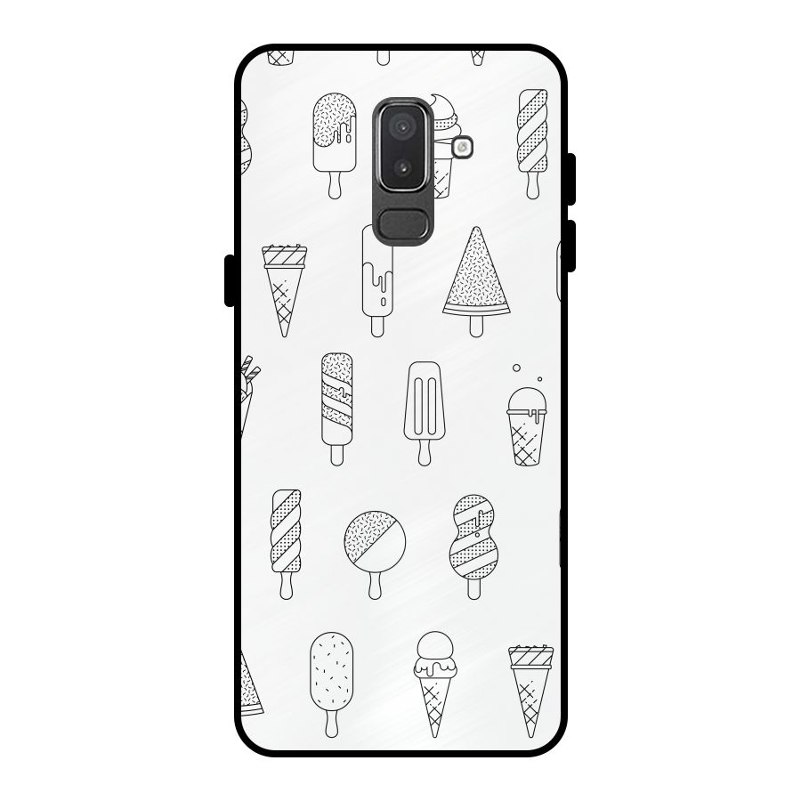 Ice Cream Lines Metal Back Case for Galaxy On8 (2018)