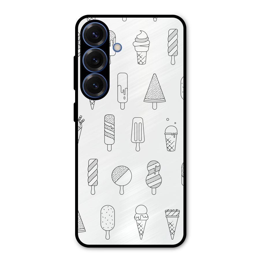 Ice Cream Lines Metal Back Case for Galaxy S25