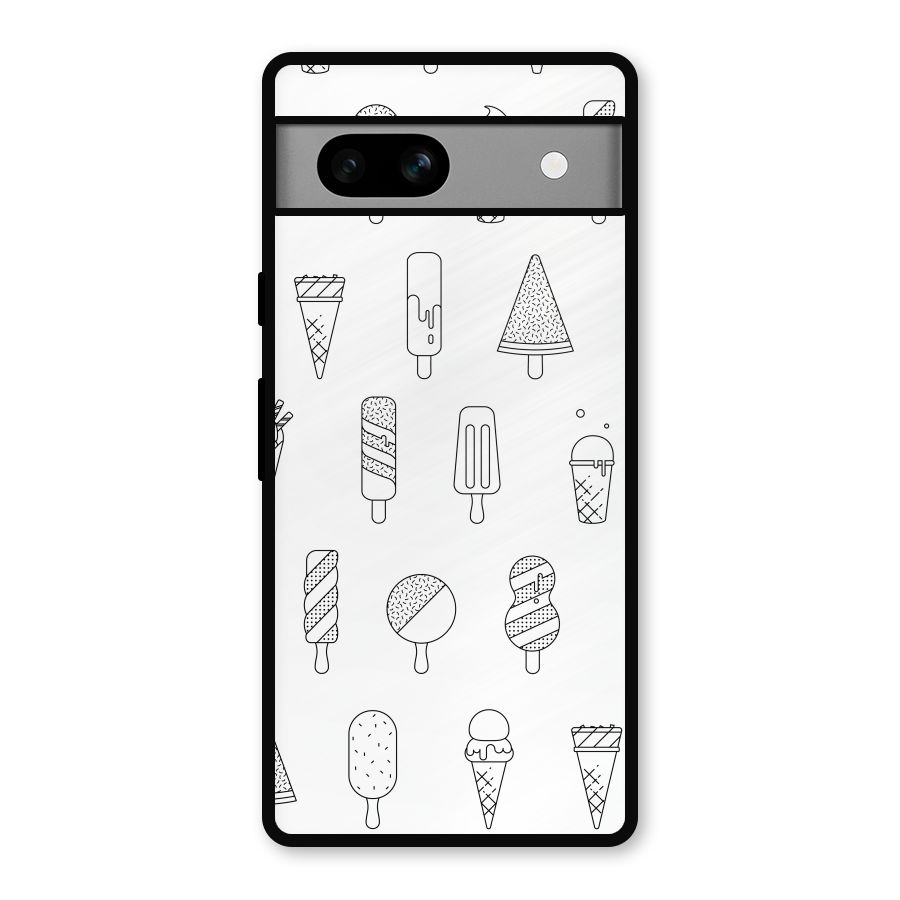 Ice Cream Lines Metal Back Case for Google Pixel 7a
