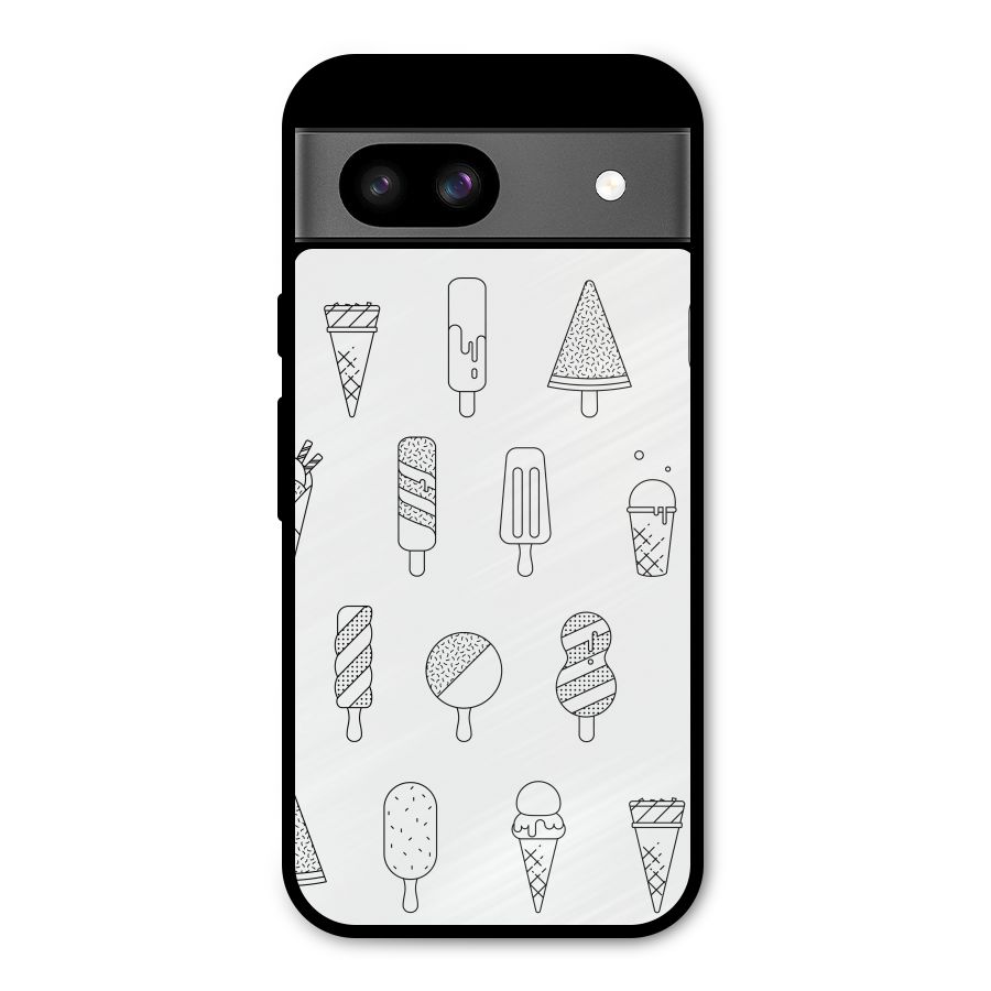 Ice Cream Lines Metal Back Case for Google Pixel 8a