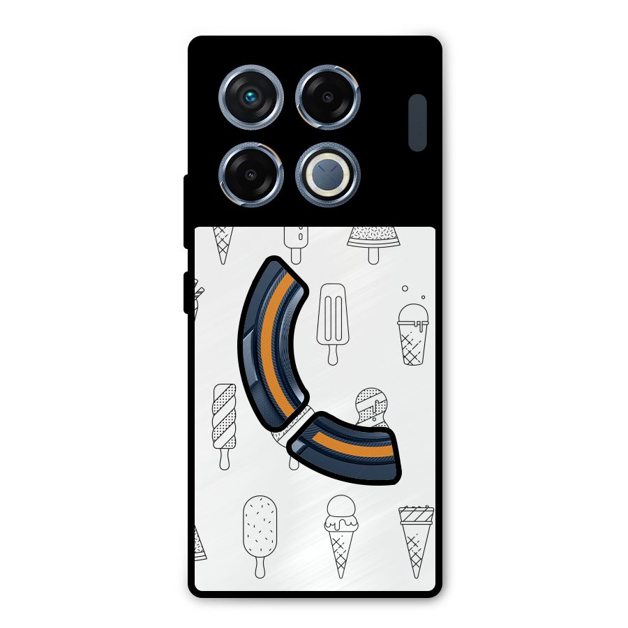 Ice Cream Lines Metal Back Case for Infinix GT 20 Pro
