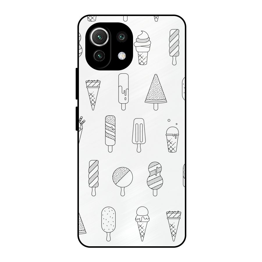 Ice Cream Lines Metal Back Case for Mi 11 Lite NE 5G