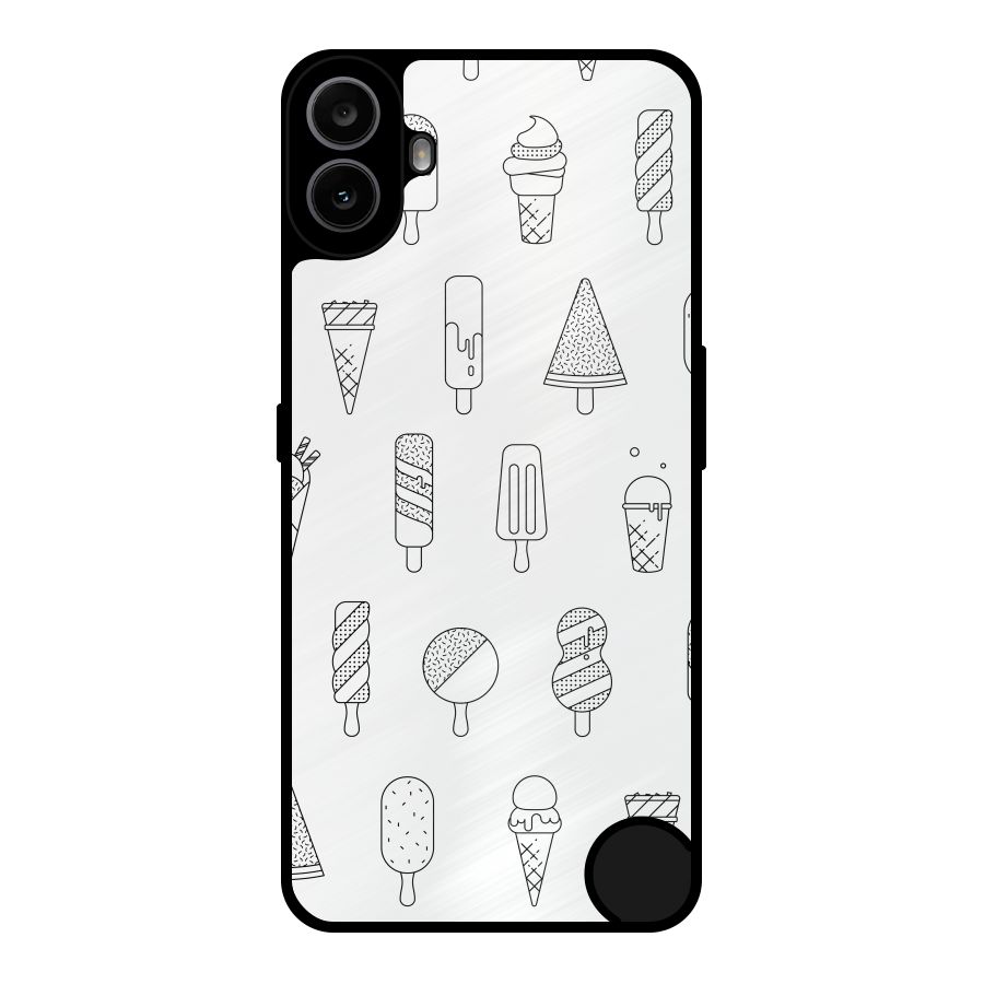 Ice Cream Lines Metal Back Case for Nothing CMF Phone 1