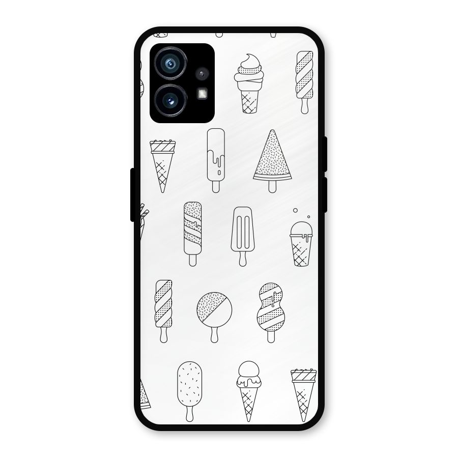 Ice Cream Lines Metal Back Case for Nothing Phone 1