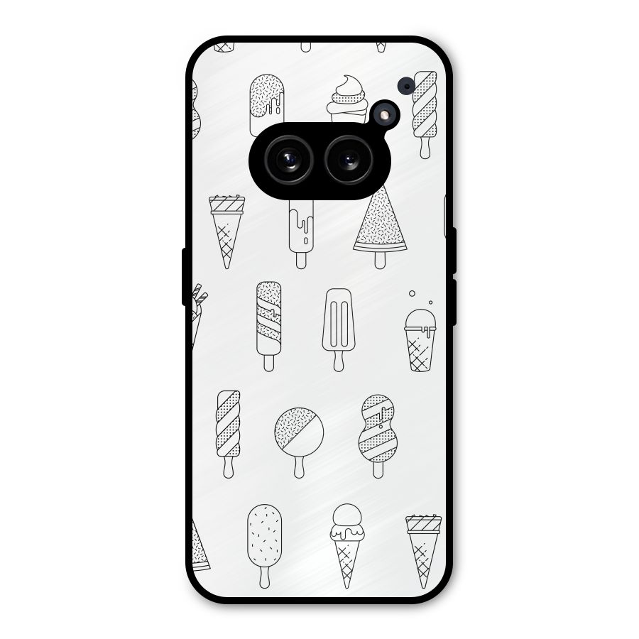 Ice Cream Lines Metal Back Case for Nothing Phone 2a Plus