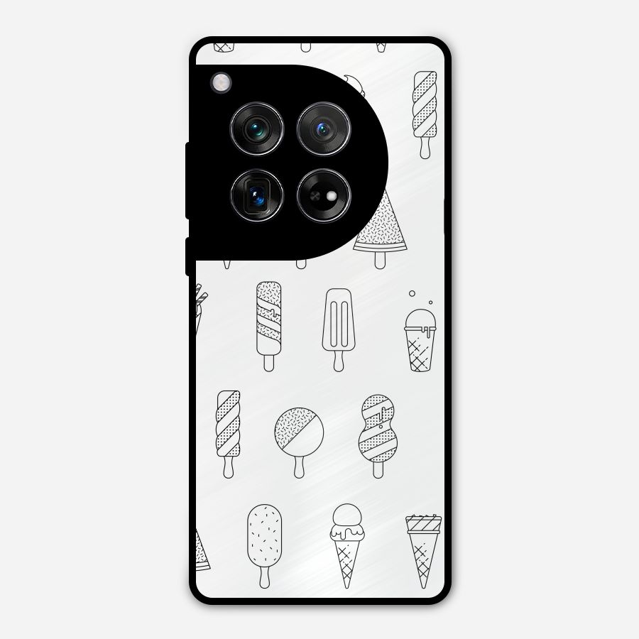 Ice Cream Lines Metal Back Case for OnePlus 12