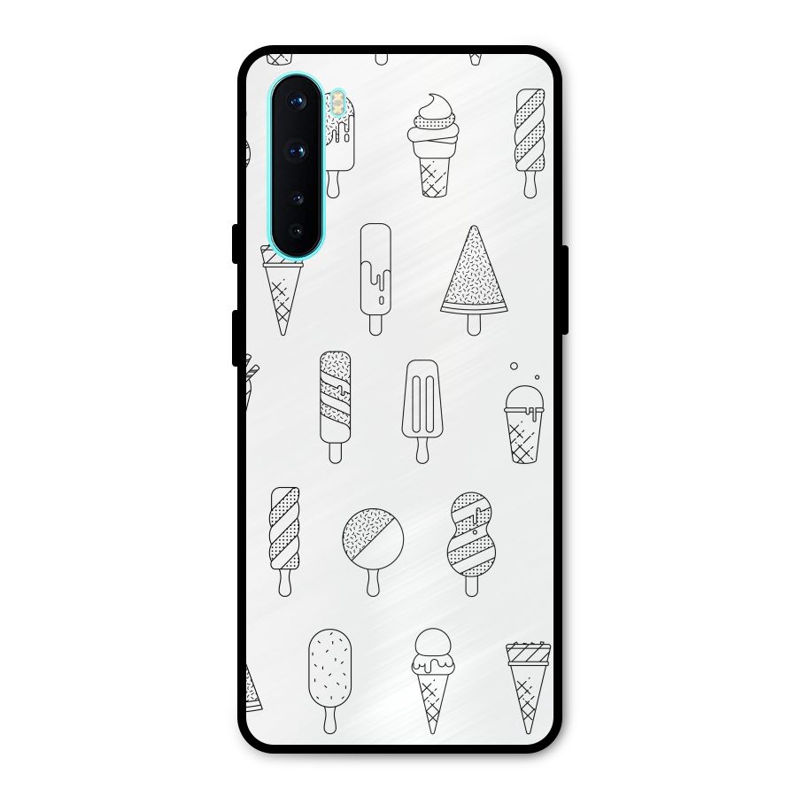 Ice Cream Lines Metal Back Case for OnePlus Nord