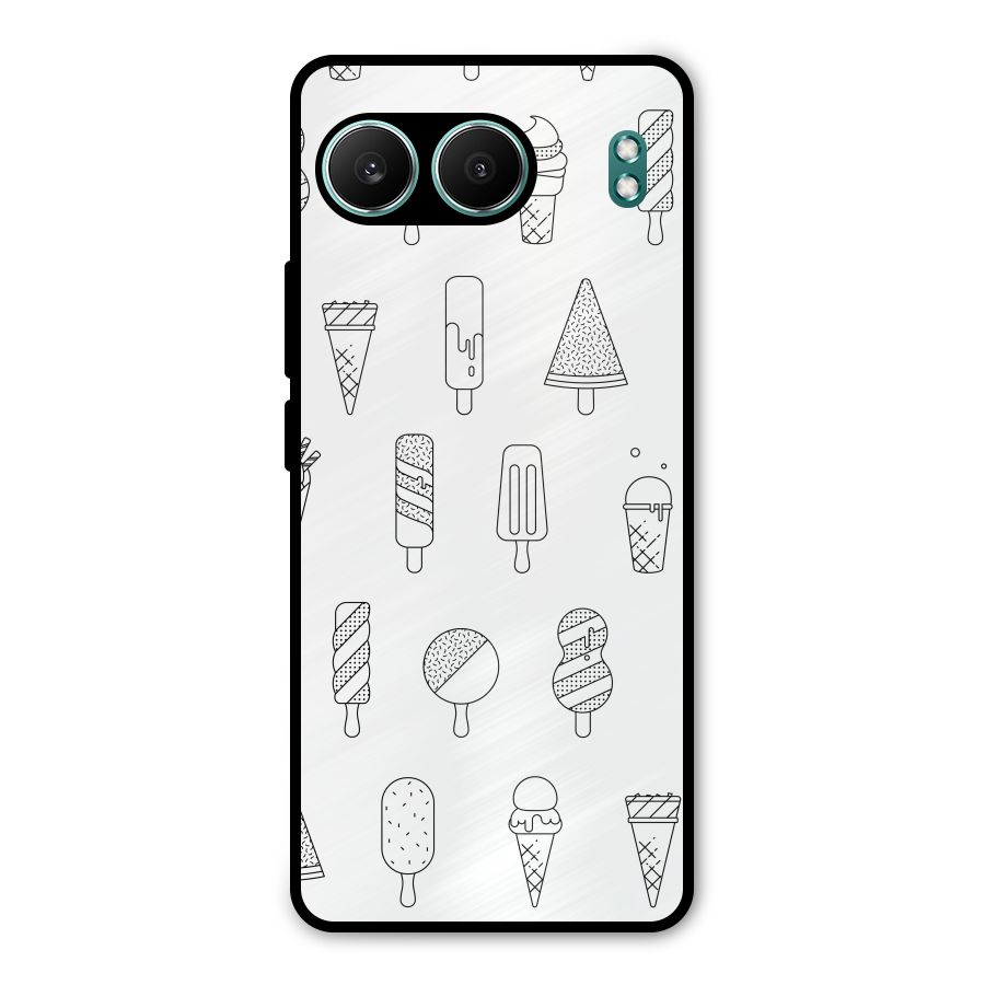 Ice Cream Lines Metal Back Case for OnePlus Nord 4