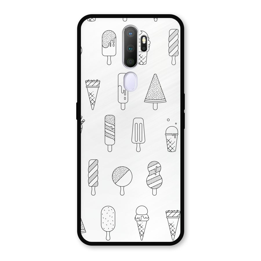Ice Cream Lines Metal Back Case for Oppo A9 (2020)