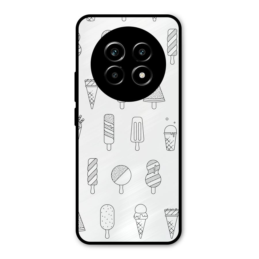 Ice Cream Lines Metal Back Case for Realme 13 Pro
