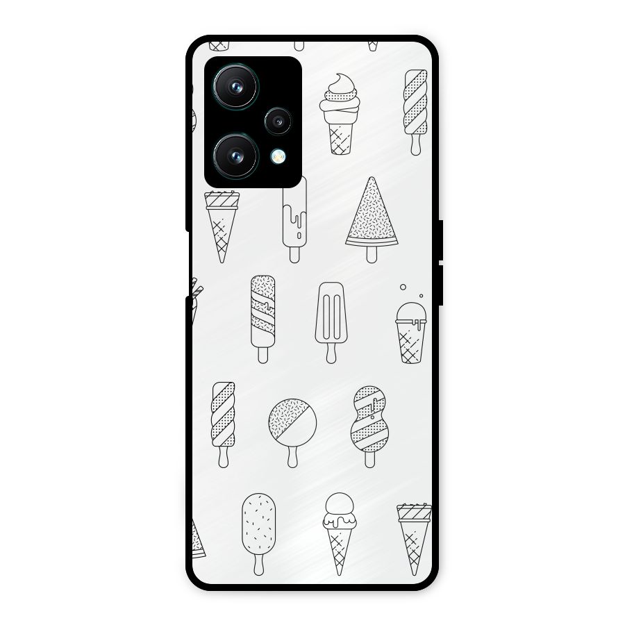 Ice Cream Lines Metal Back Case for Realme 9 Pro 5G