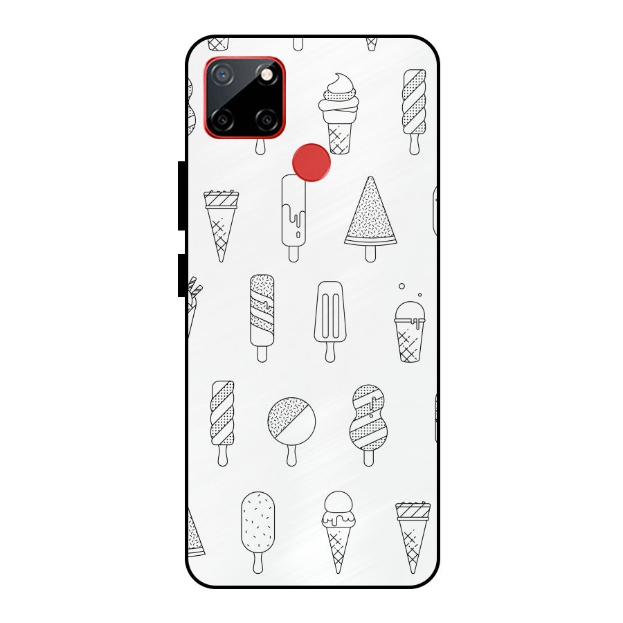 Ice Cream Lines Metal Back Case for Realme C12