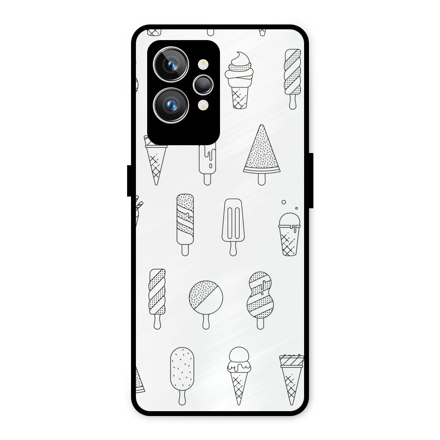 Ice Cream Lines Metal Back Case for Realme GT2 Pro