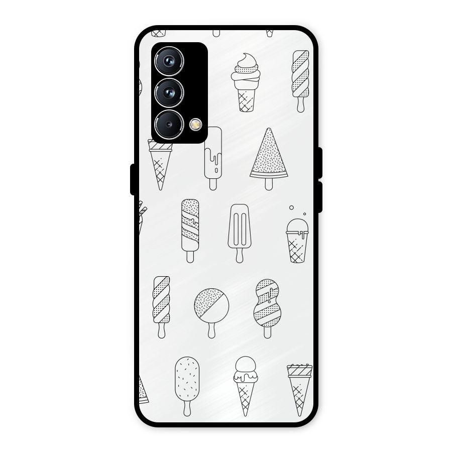 Ice Cream Lines Metal Back Case for Realme GT Master Edition