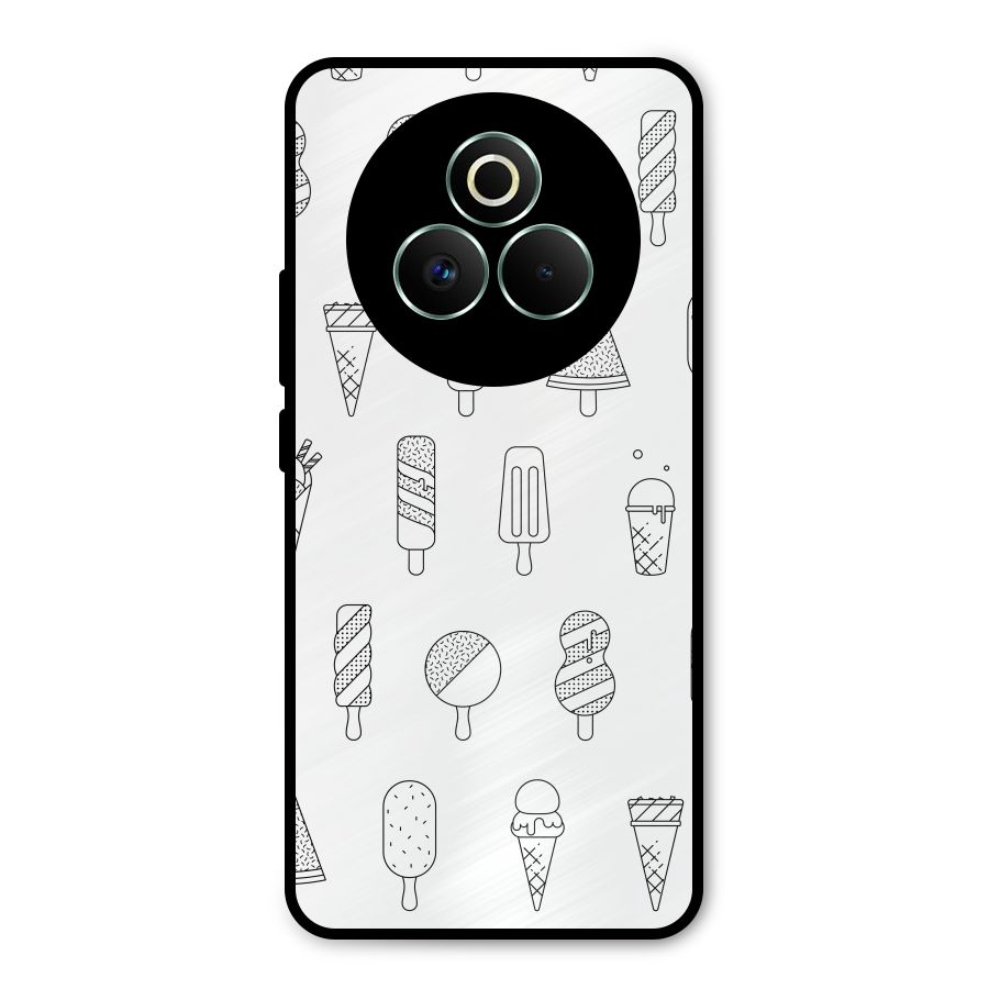 Ice Cream Lines Metal Back Case for Realme P3 Pro