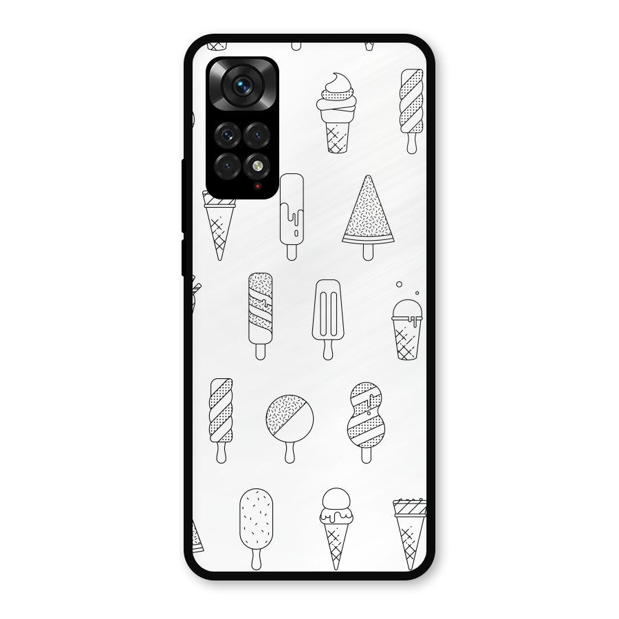 Ice Cream Lines Metal Back Case for Redmi Note 11s