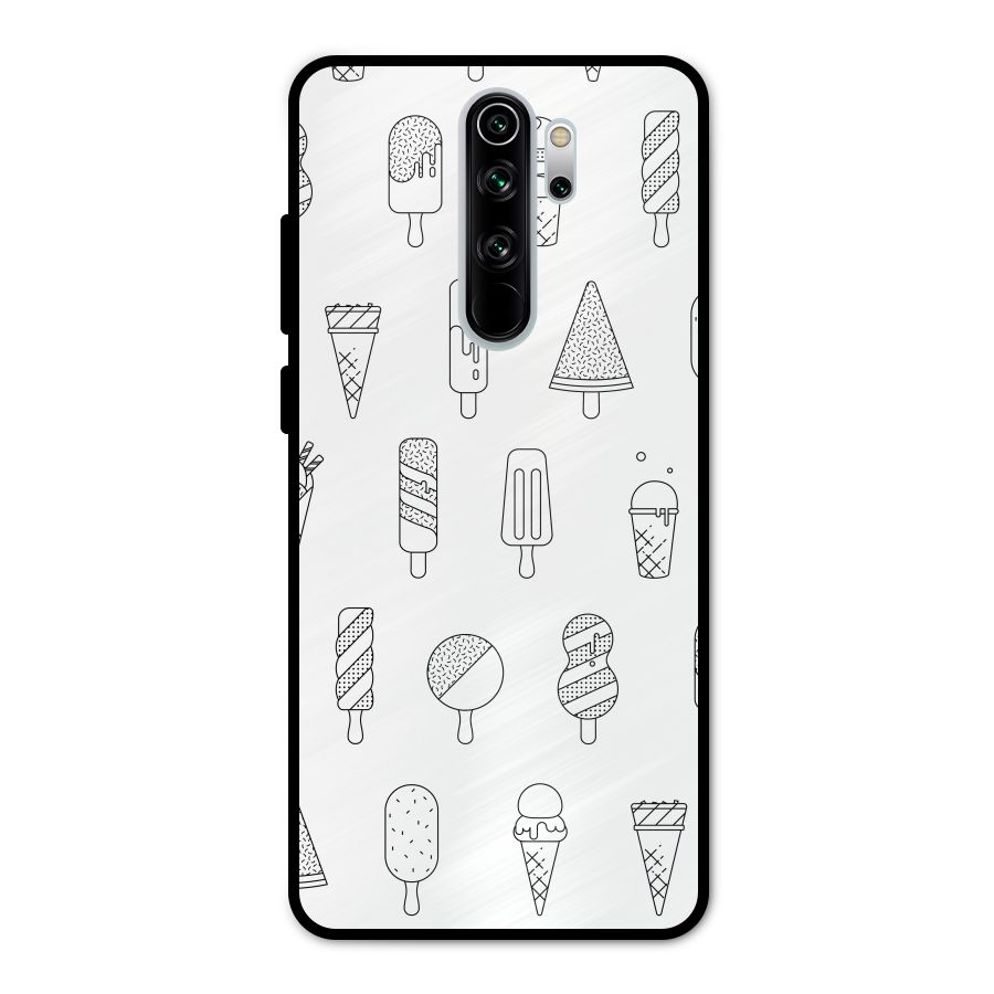 Ice Cream Lines Metal Back Case for Redmi Note 8 Pro