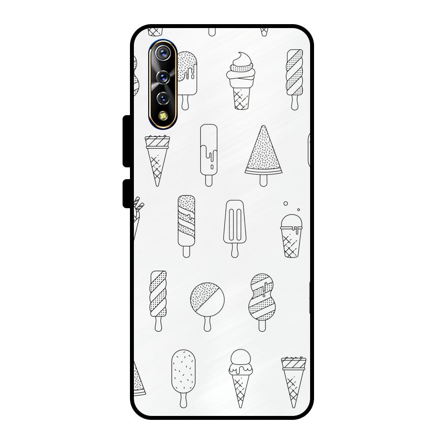 Ice Cream Lines Metal Back Case for Vivo S1