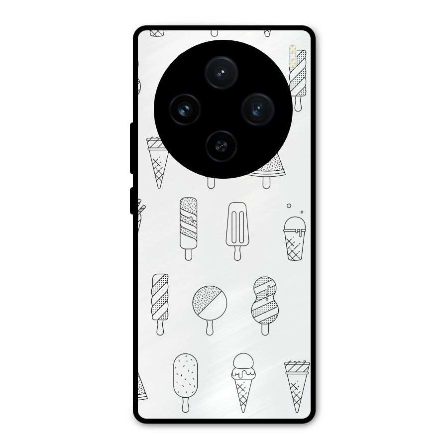 Ice Cream Lines Metal Back Case for Vivo X100