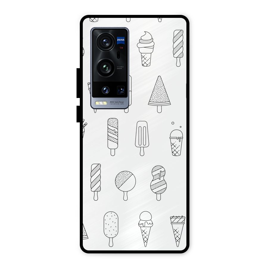Ice Cream Lines Metal Back Case for Vivo X60 Pro Plus