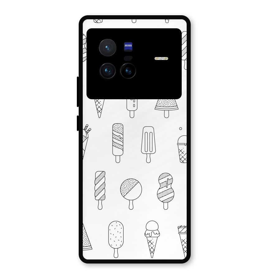 Ice Cream Lines Metal Back Case for Vivo X80