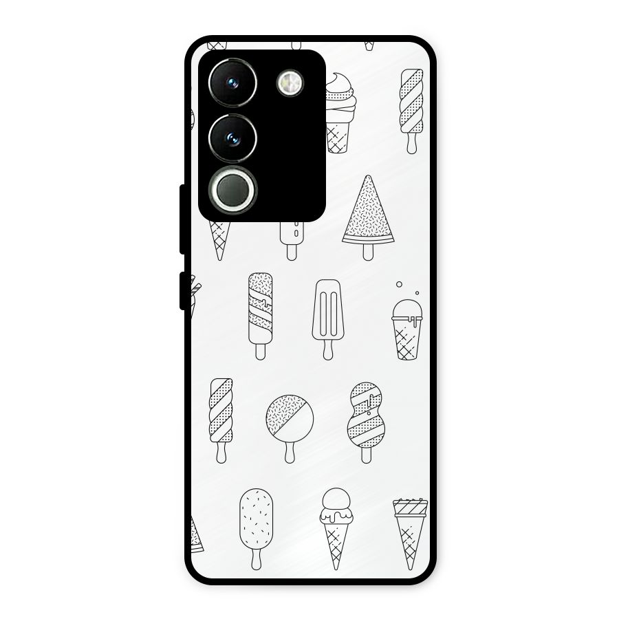 Ice Cream Lines Metal Back Case for Vivo Y200