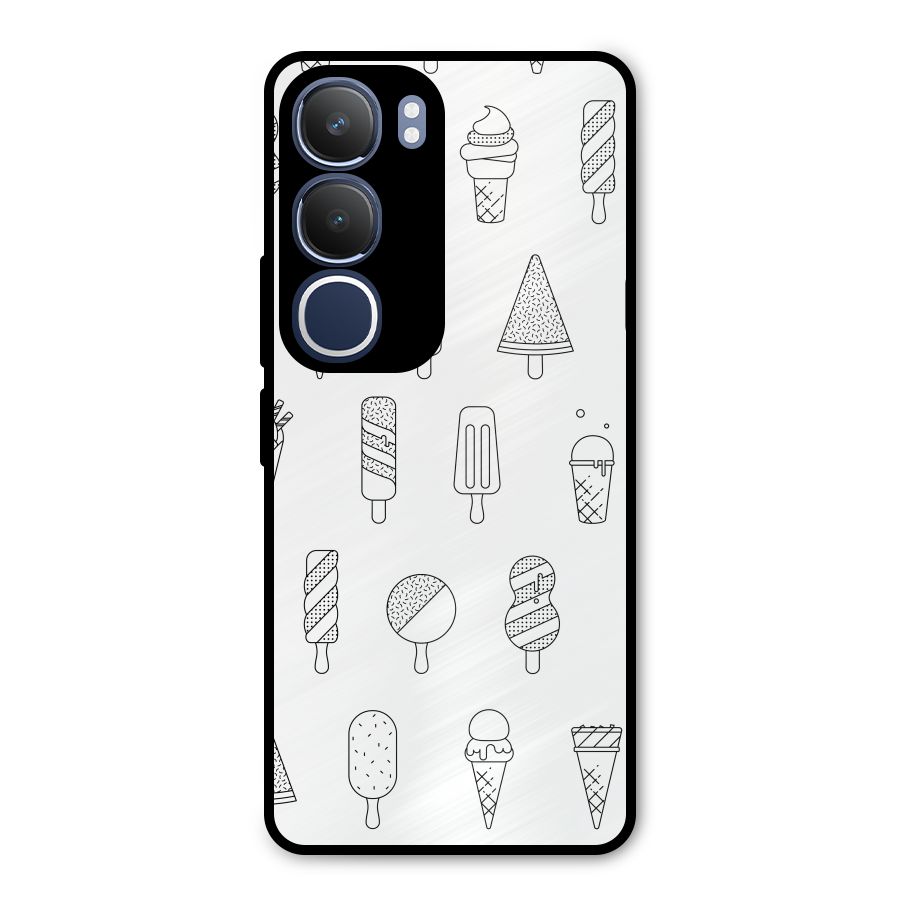 Ice Cream Lines Metal Back Case for Vivo Y29