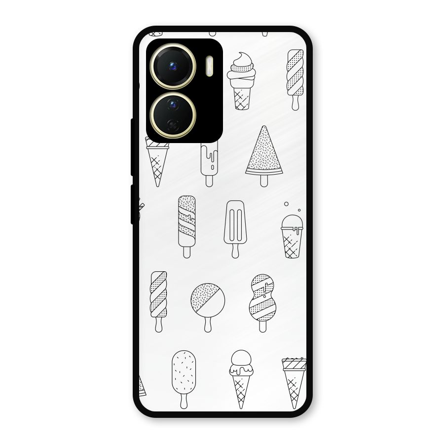 Ice Cream Lines Metal Back Case for Vivo Y56