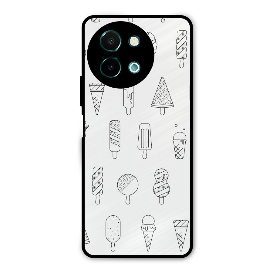 Ice Cream Lines Metal Back Case for Vivo Y58