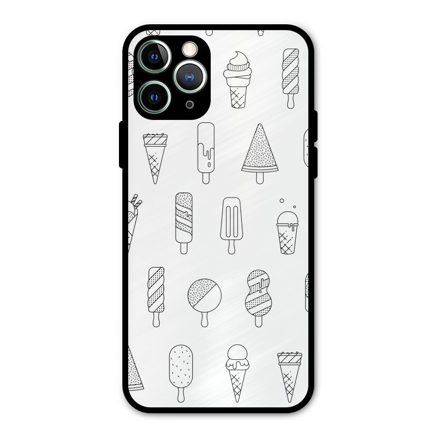 Ice Cream Lines Metal Back Case for iPhone 11 Pro Max