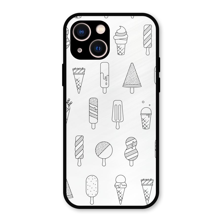 Ice Cream Lines Metal Back Case for iPhone 13
