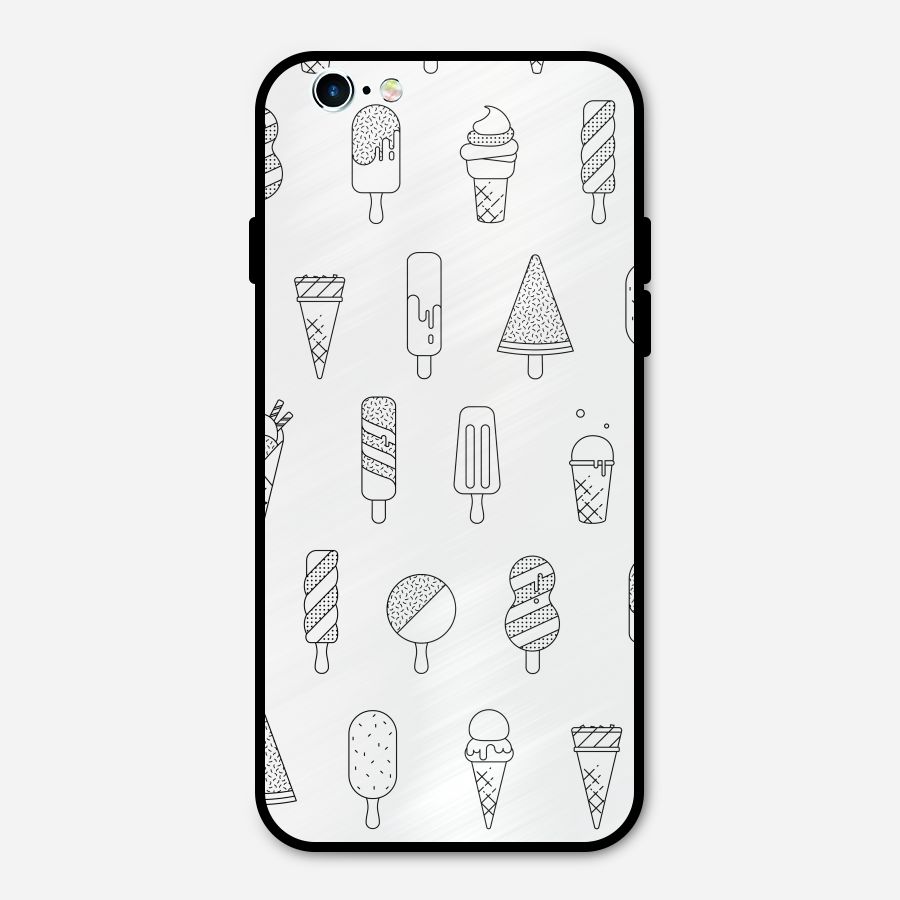 Ice Cream Lines Metal Back Case for iPhone 6 6s