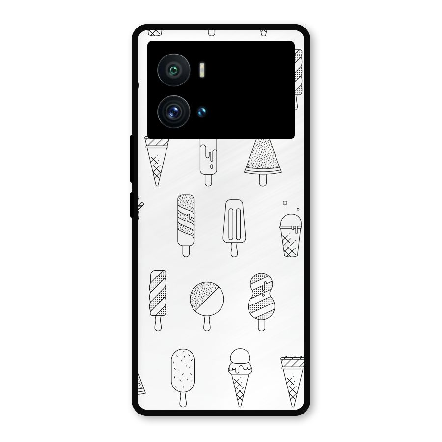 Ice Cream Lines Metal Back Case for iQOO 9 Pro