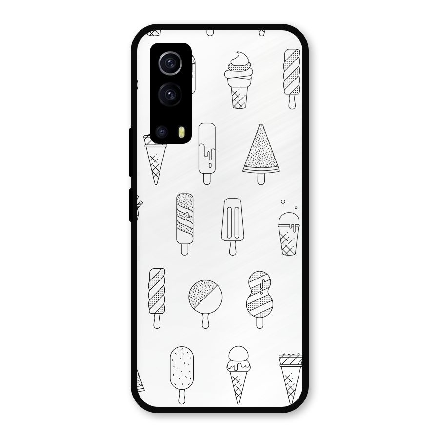 Ice Cream Lines Metal Back Case for iQOO Z3