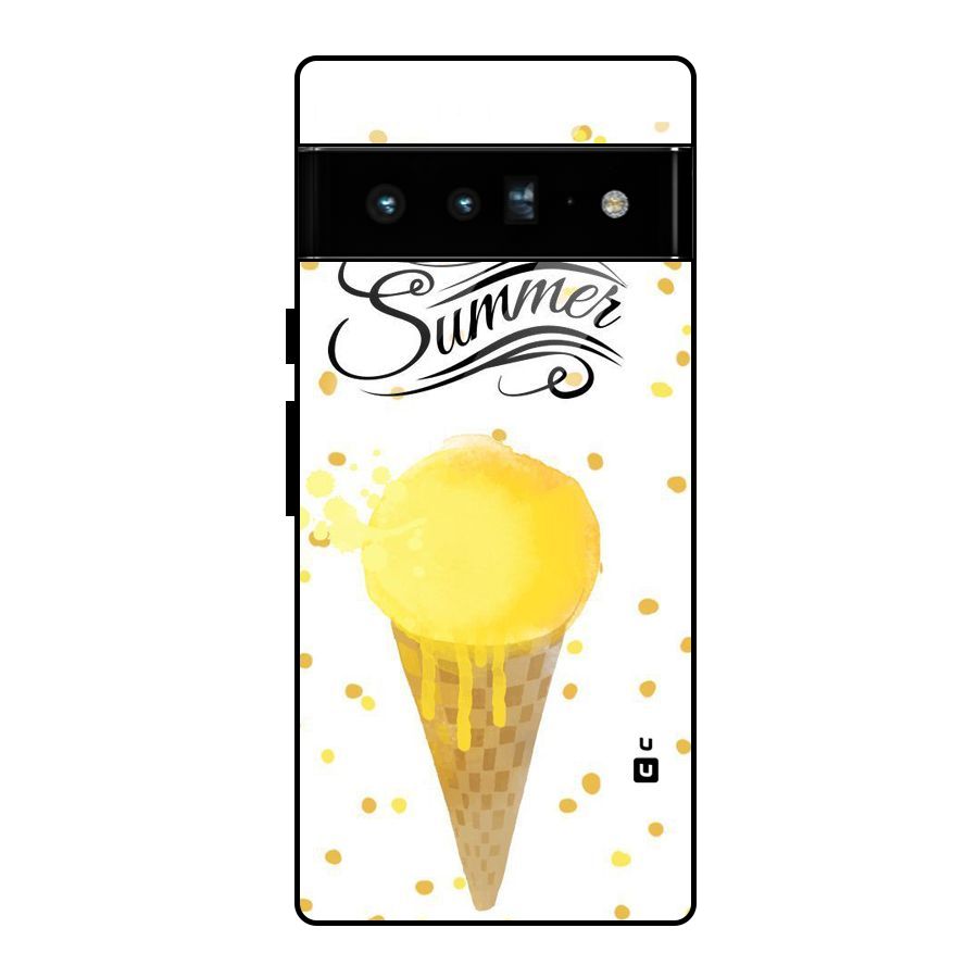Ice Cream Summer Glass Back Case for Google Pixel 6 Pro