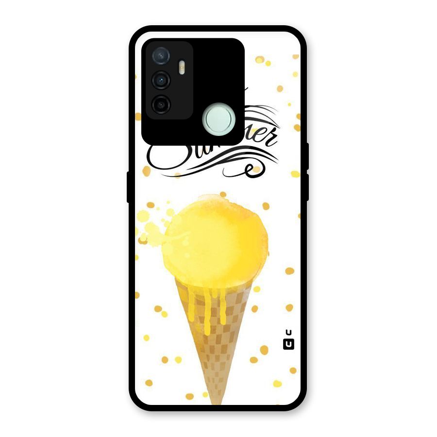 Ice Cream Summer Glass Back Case for Oppo A53