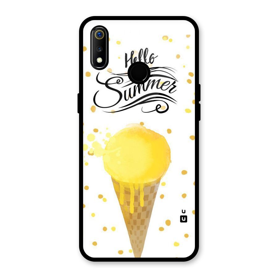 Ice Cream Summer Glass Back Case for Realme 3i