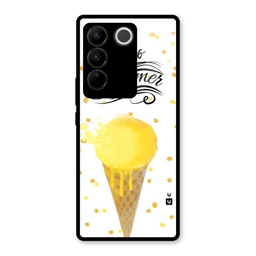 Ice Cream Summer Glass Back Case for Vivo V27