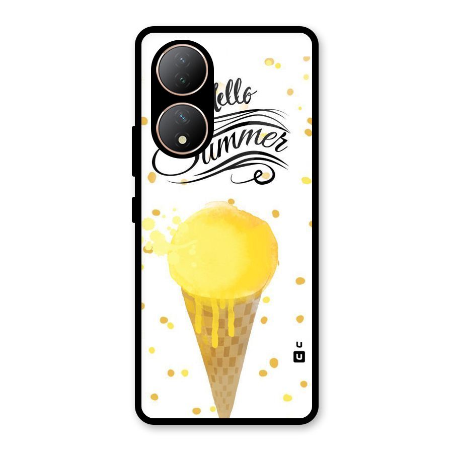 Ice Cream Summer Glass Back Case for Vivo Y100A