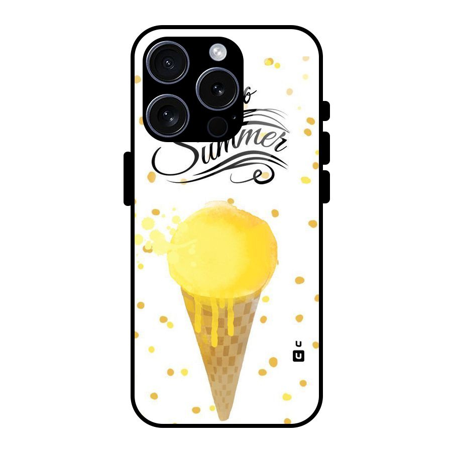 Ice Cream Summer Glass Back Case for iPhone 15 Pro