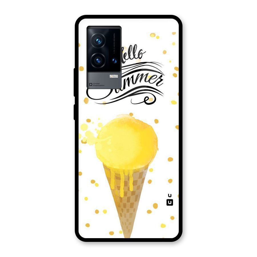 Ice Cream Summer Glass Back Case for iQOO 9 5G