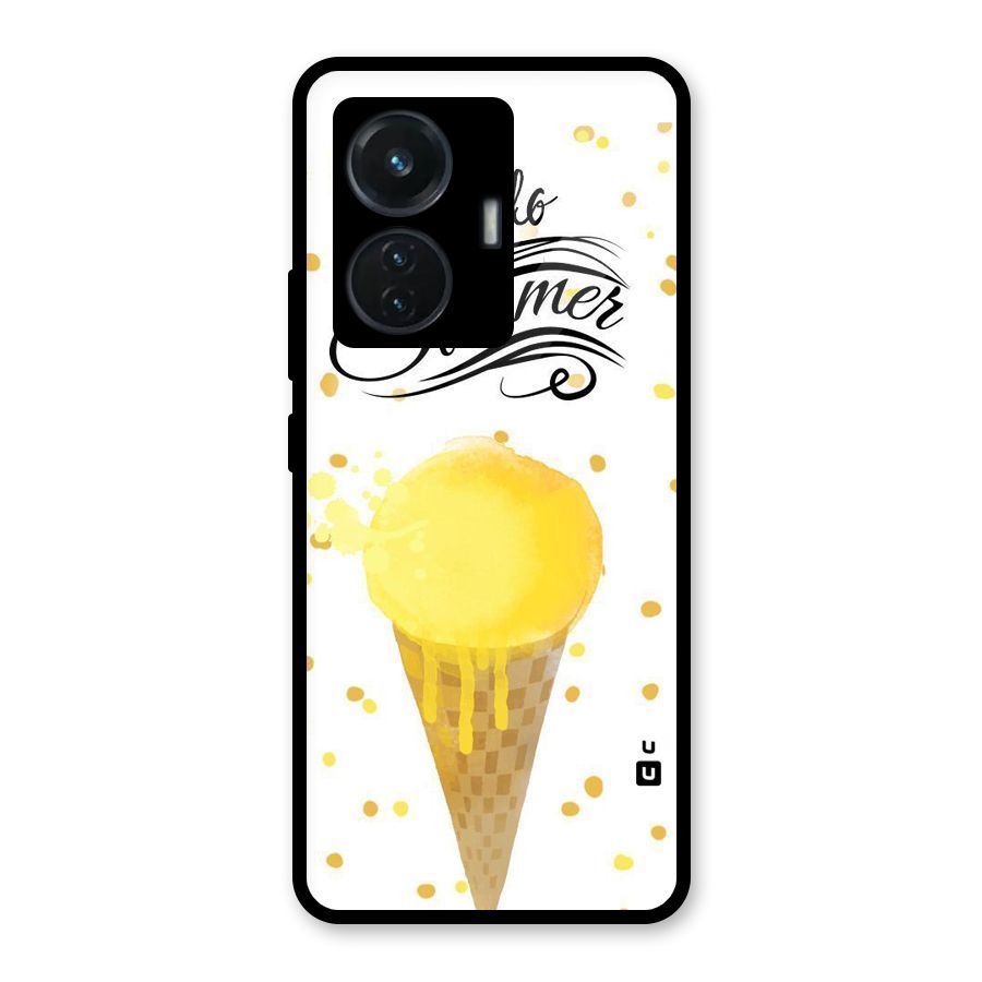 Ice Cream Summer Glass Back Case for iQOO Z6 44W