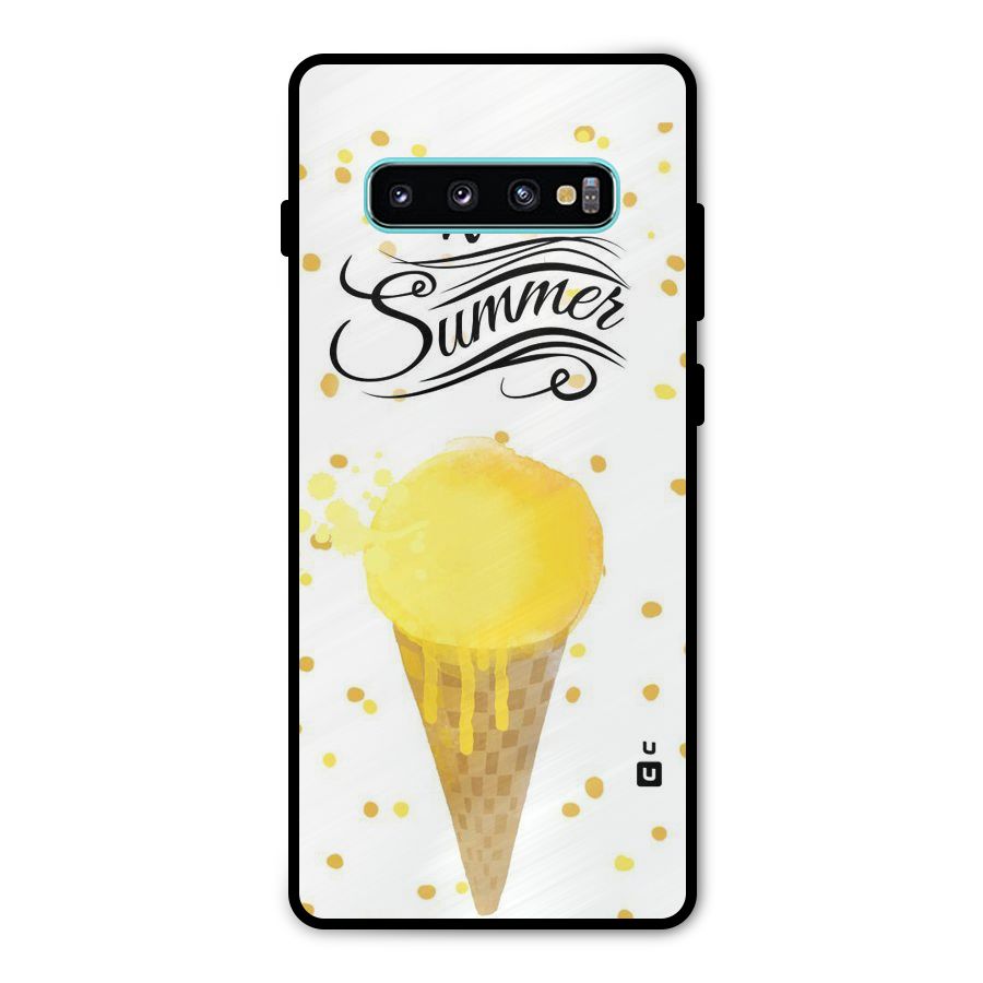 Ice Cream Summer Metal Back Case for Galaxy S10 Plus