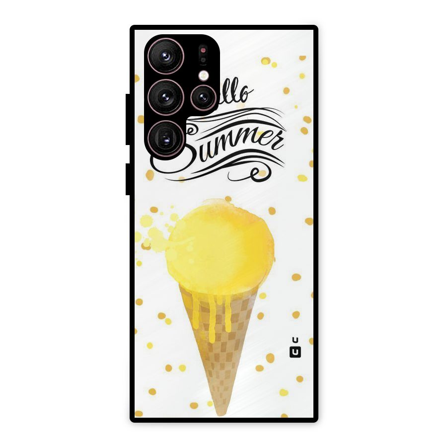 Ice Cream Summer Metal Back Case for Galaxy S22 Ultra 5G
