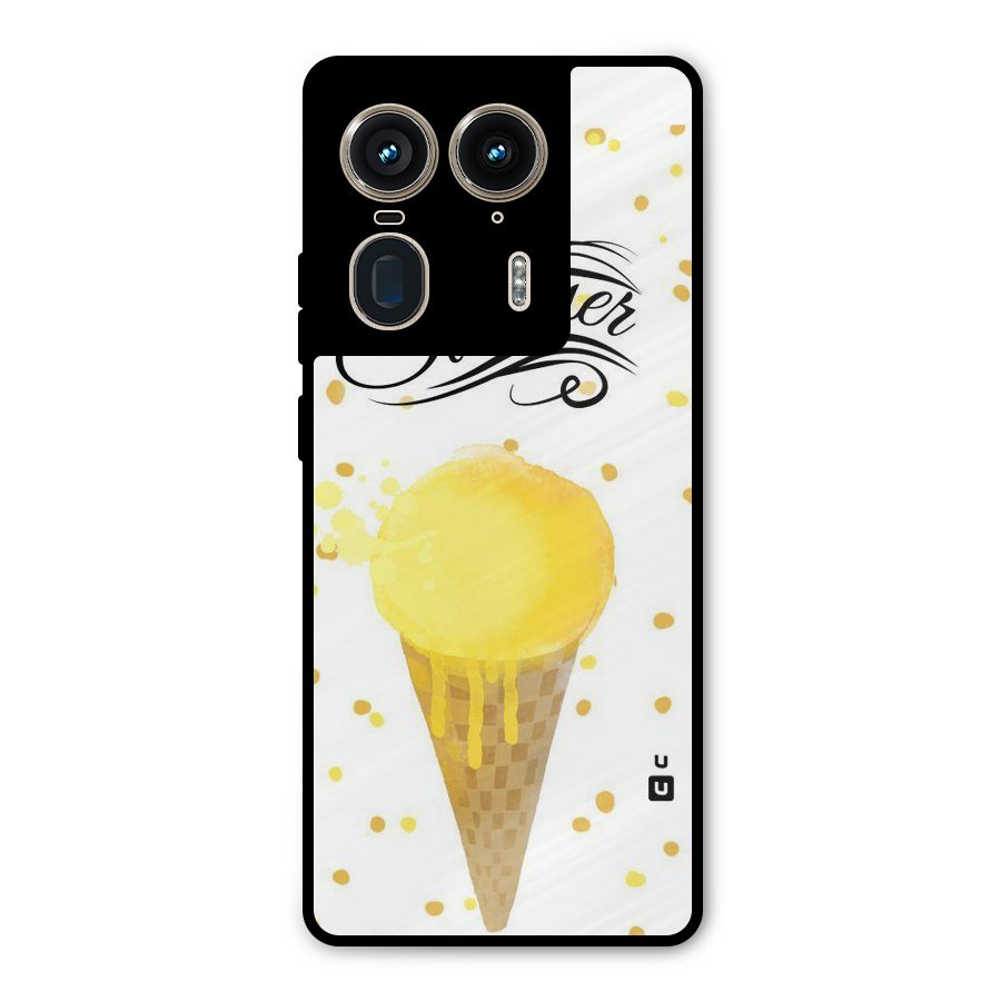 Ice Cream Summer Metal Back Case for Motorola Edge 50 Ultra