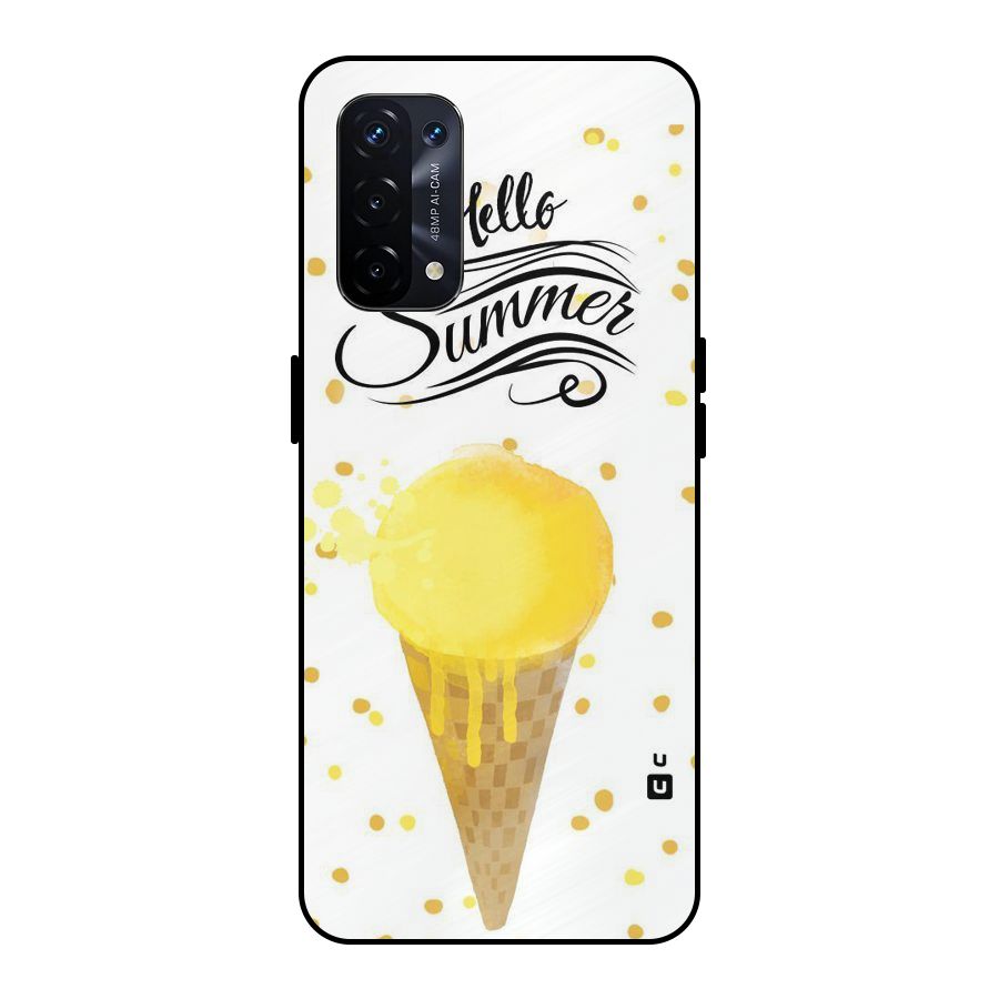Ice Cream Summer Metal Back Case for Oppo A74 5G