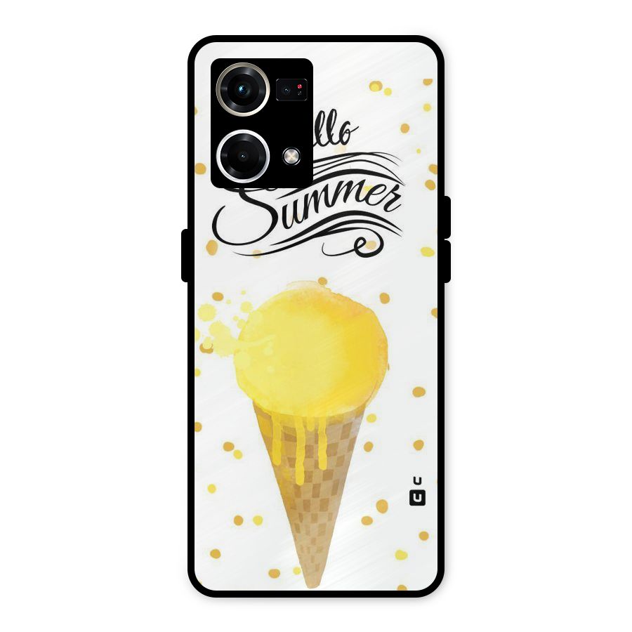 Ice Cream Summer Metal Back Case for Oppo F21 Pro 4G