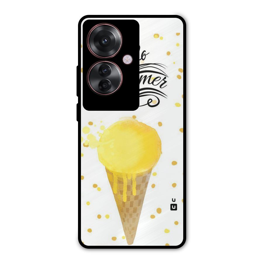 Ice Cream Summer Metal Back Case for Oppo F25 Pro